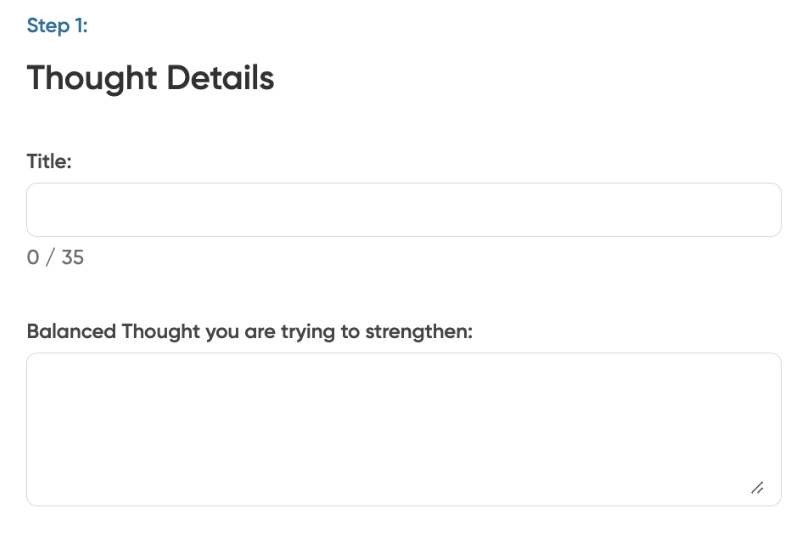 The Evidence exercise screen