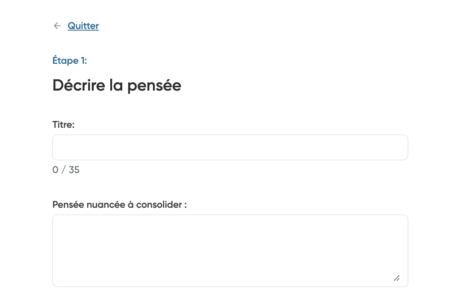 La page d'exercice de&nbsp;demonstration