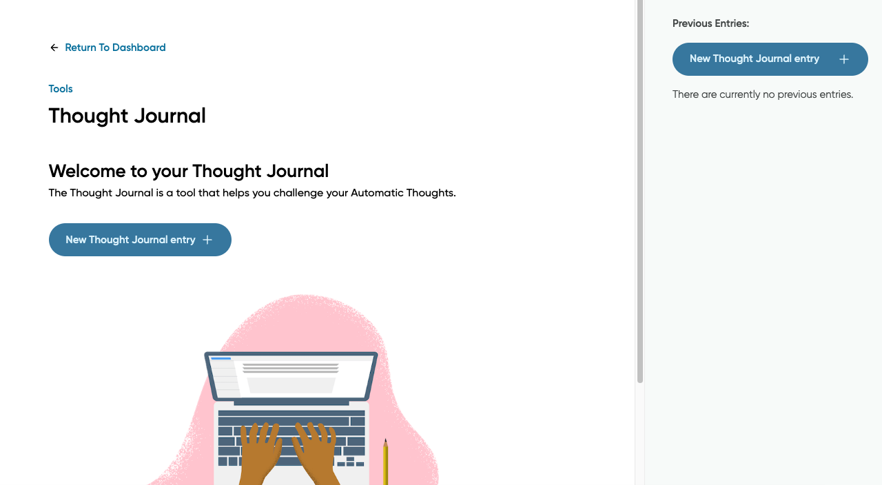 The Thought Journal page